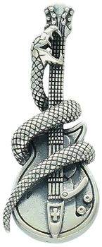 Srebrna zawieszka gitara z wężem DIA-ZAW-12989-925  Męska biżuteria rockowa – Srebro 925.jpg