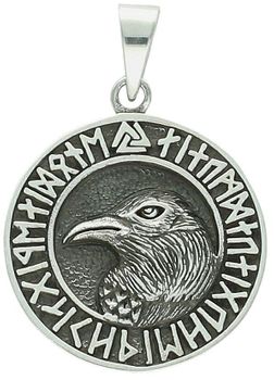 Srebrna zawieszka Kruk z runami DIA-ZAW-12991-925  Nordycka biżuteria męska – Srebro 925.jpg