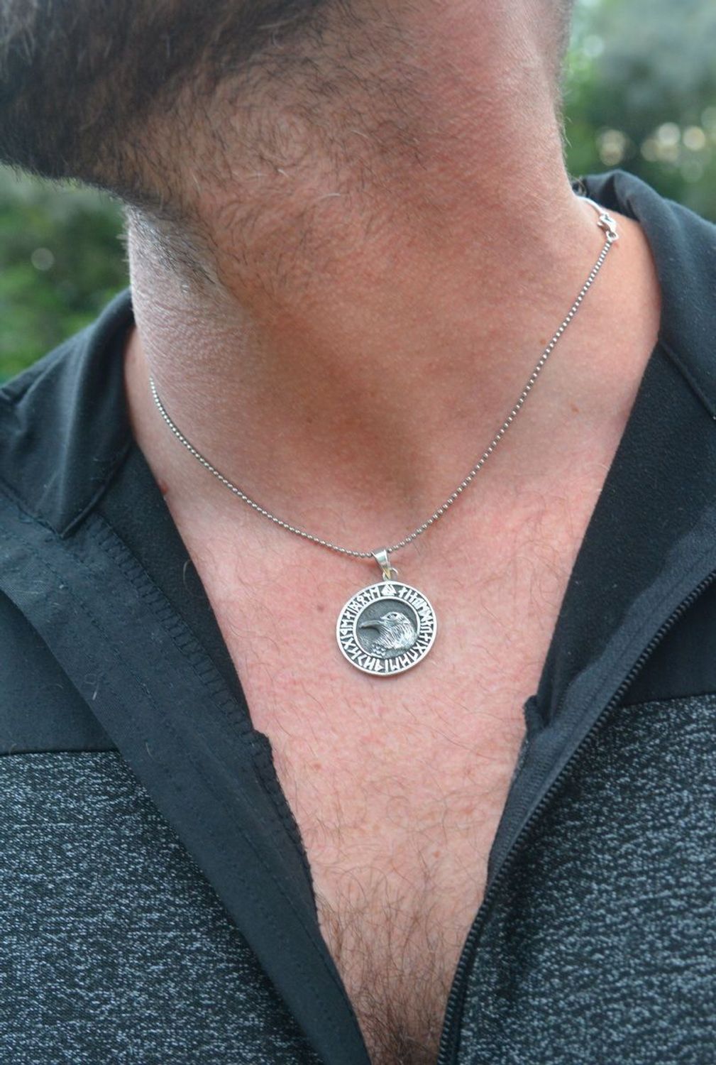 Srebrna zawieszka Kruk z runami DIA-ZAW-12991-925  Nordycka biżuteria męska – Srebro 925.jpg