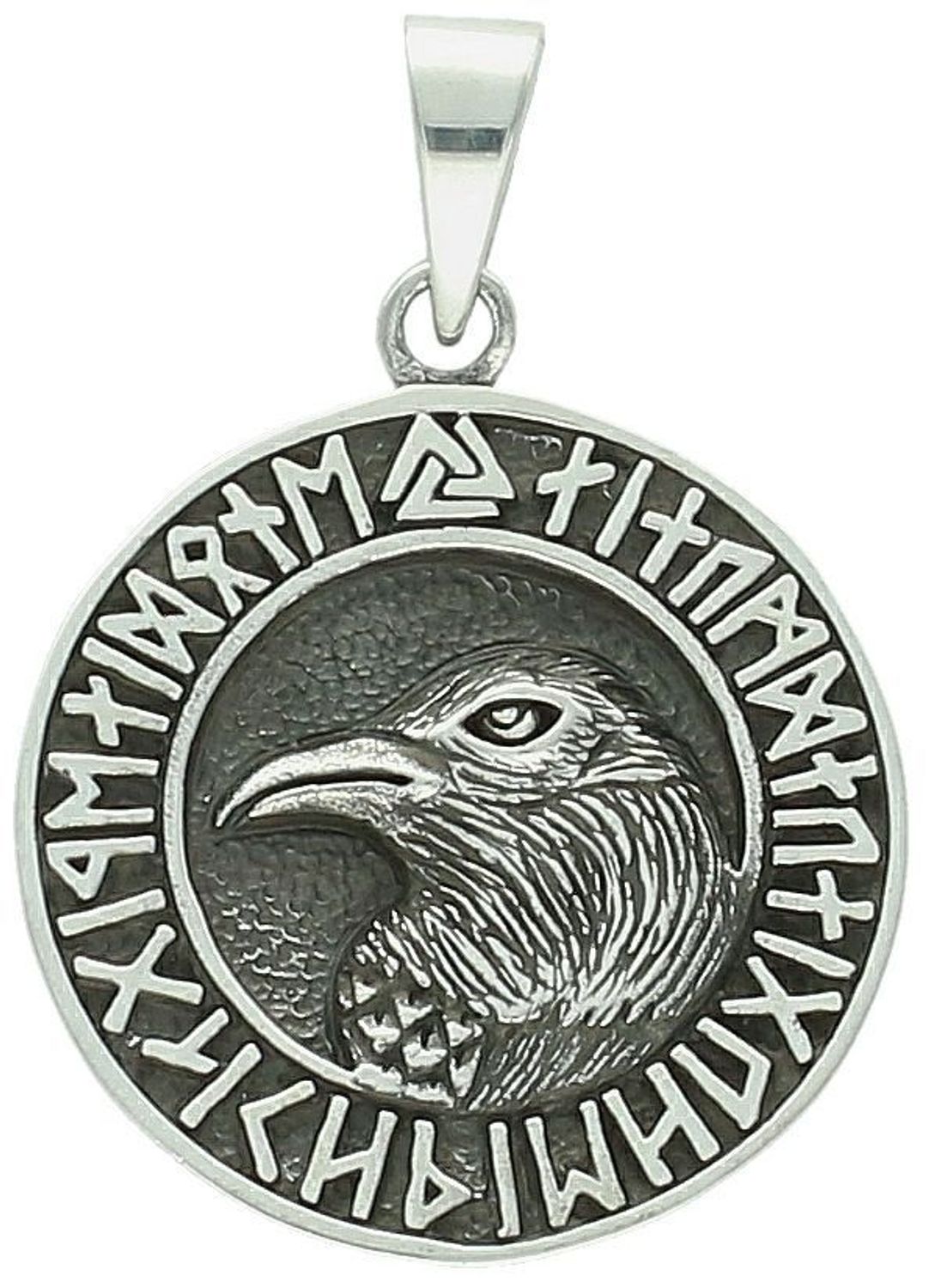 Srebrna zawieszka Kruk z runami DIA-ZAW-12991-925  Nordycka biżuteria męska – Srebro 925.jpg