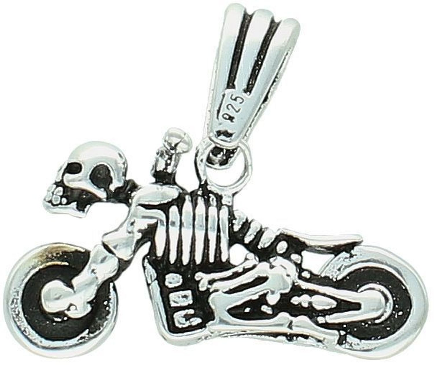 Zawieszka szkielet na motocyklu DIA-ZAW-12993-925 – srebro 925  biker gothic ghost rider.jpg