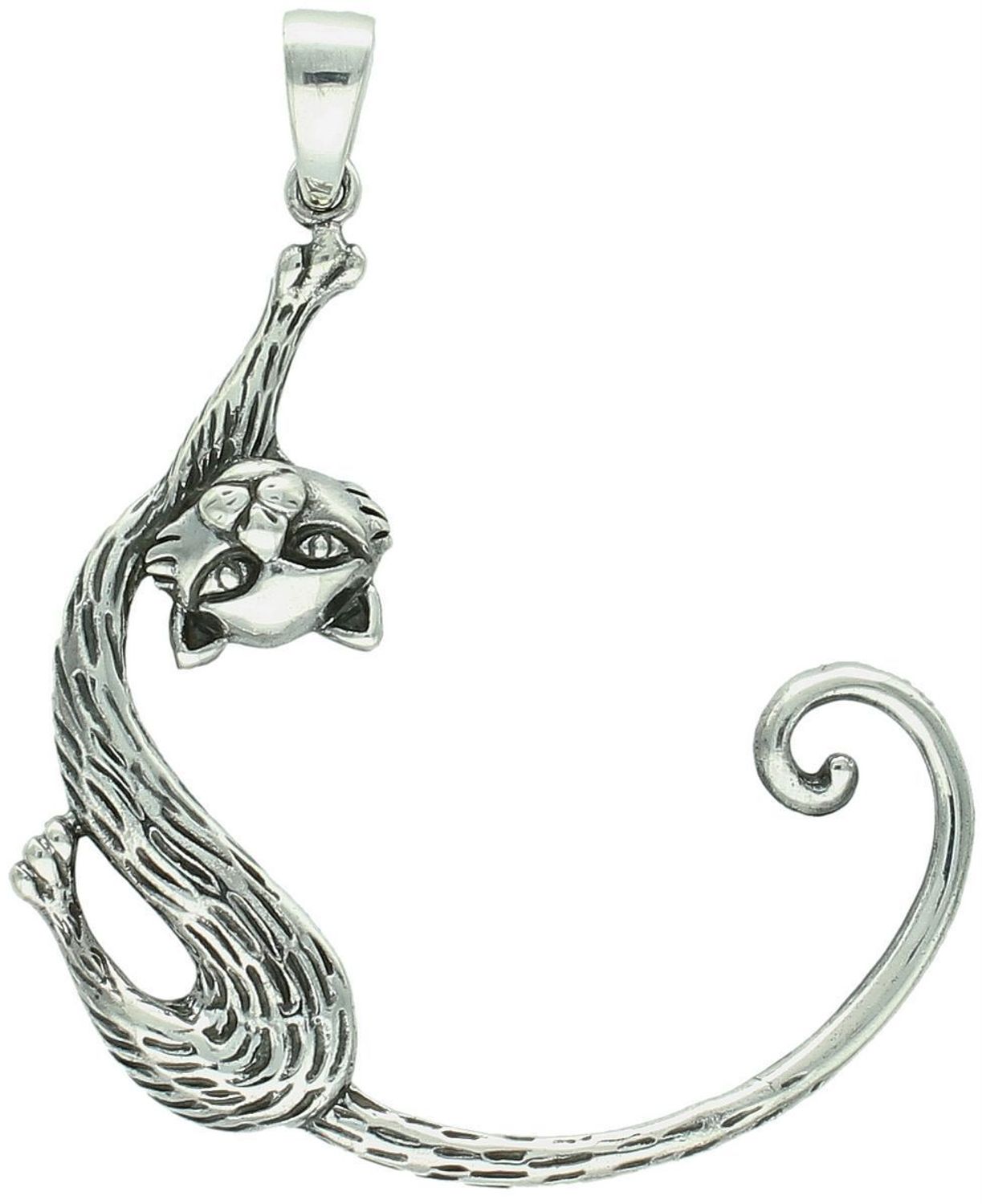 Srebrna zawieszka kot przeciągający się DIA-ZAW-13006-925 Duża zawieszka – Srebro 925.jpg