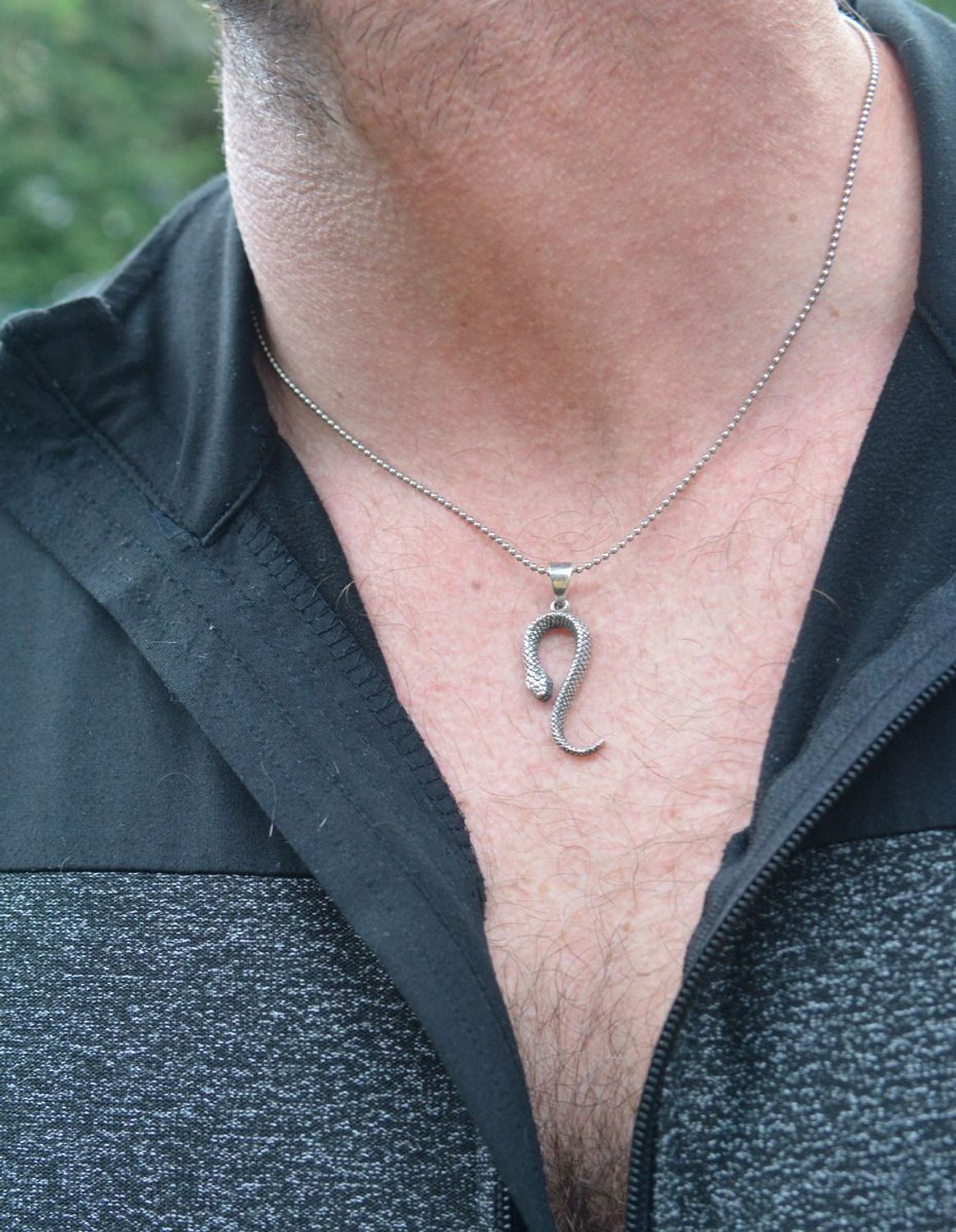 Srebrna zawieszka wąż oksydowany DIA-ZAW-13021-925  Męska biżuteria srebro 925.jpg