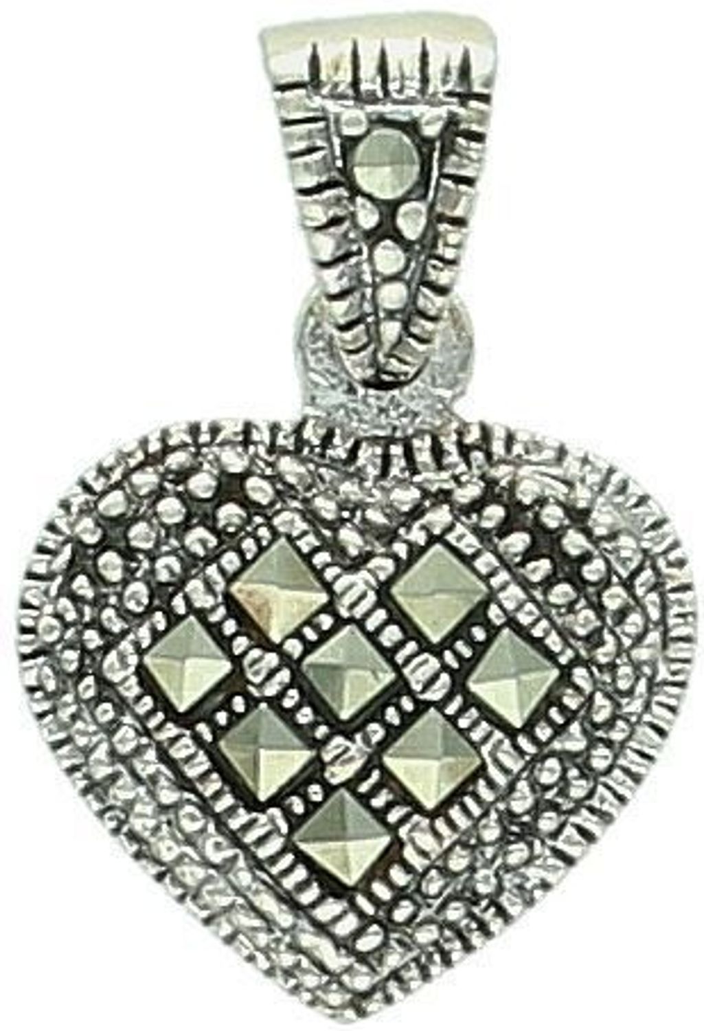 Srebrna zawieszka serduszko z markazytami DIA-ZAW-13022-925  Pełne serce – Srebro 925.jpg