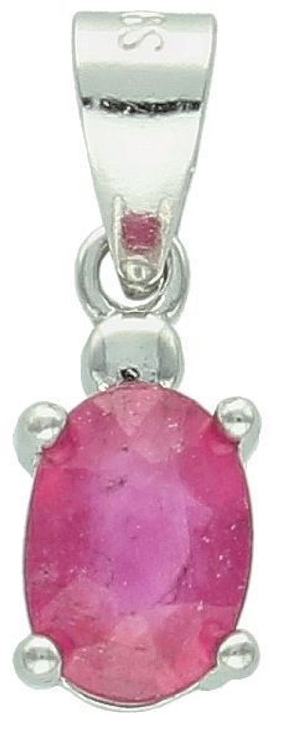 Zawieszka srebrna próby 925 z owalnym rubinem – model DIA-ZAW-13076-925. Subtelna i elegancka, idealna na co dzień lub jako prezent dla wyjątkowej kobiety.1.jpg