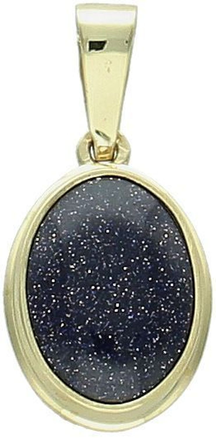 Złota zawieszka damska próby 585 o owalnym kształcie „Noc Kairu”. Model DIA-ZAW-13283-585 – 2,75g, długość 2,5 cm. Stylowa i trwała biżuteria na co dzień i na prezent.1.jpg