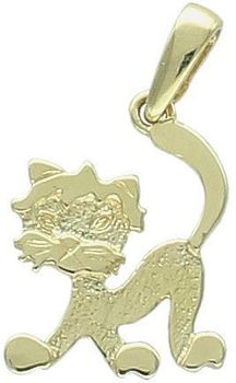 Złota zawieszka DIA-ZAW-13304-585 w kształcie kota. Próba 585, waga 1,21 g, wymiary 2,0 x 1,1 cm. Stylowy dodatek i idealny prezent dla miłośniczek kotów.1.jpg
