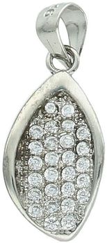 Srebrna zawieszka z cyrkonią – klasyczny kształt, srebro 925, długość 2,3 cm.jpg