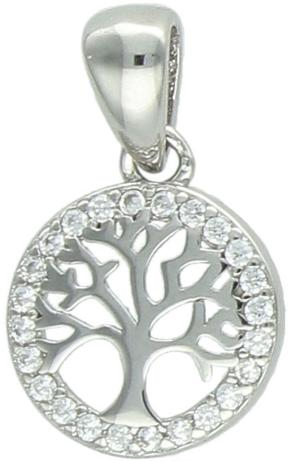 Zawieszka damska srebrna Ag 925 okrągłe drzewko szczęścia z cyrkoniami.jpg