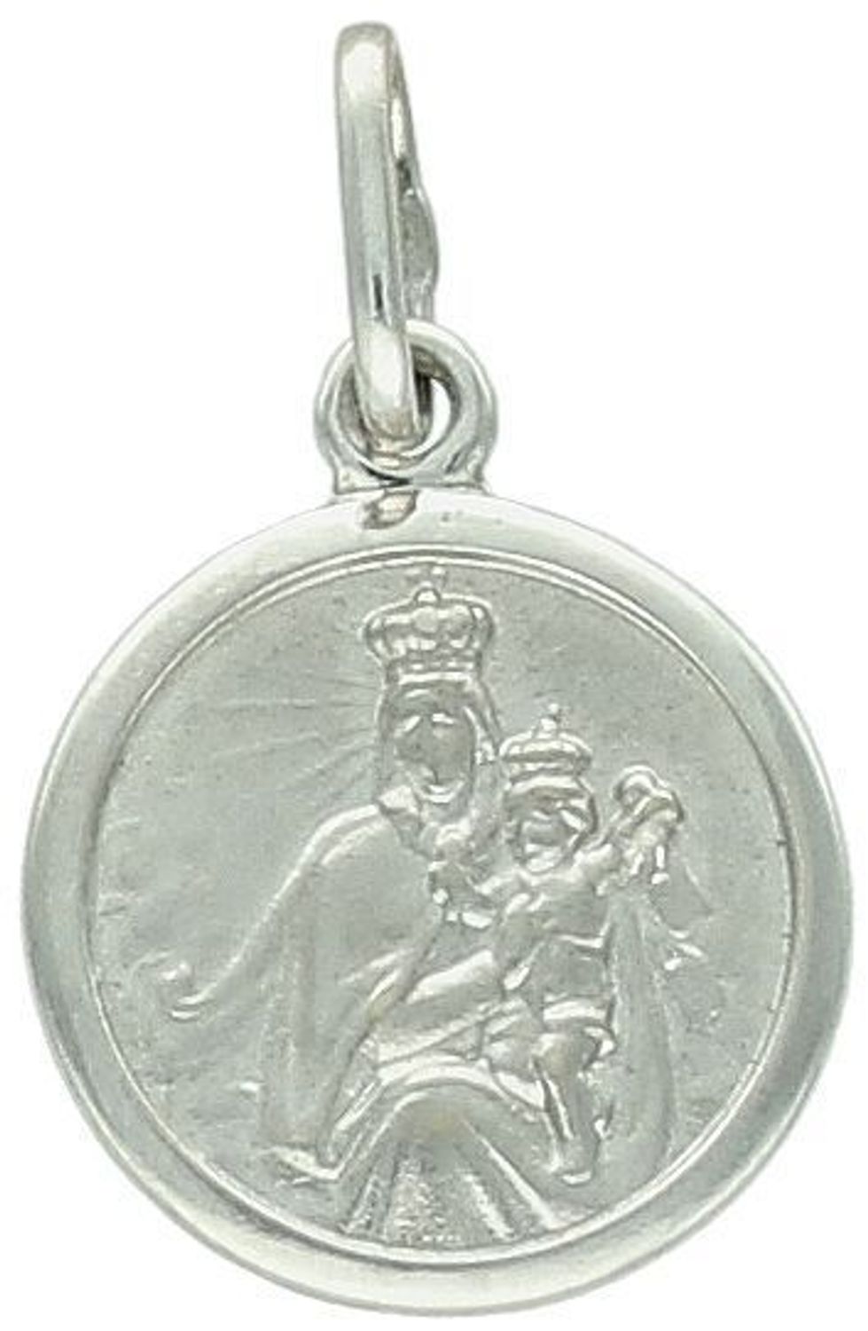 Srebrny medalik szkaplerz dwustronny – okrągła zawieszka  Srebro 925...jpg