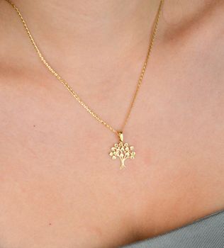 Złota zawieszka drzewko szczęścia z żółtego złota próby 585. Długość 2,2 cm, waga 0,99 g. Symbol pomyślności i harmonii – idealny prezent na każdą okazję (2).JPG