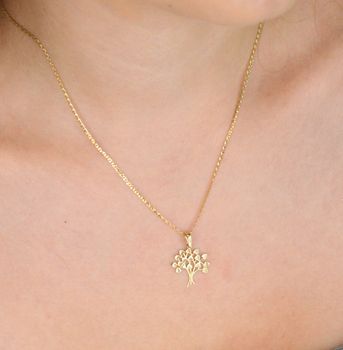 Złota zawieszka drzewko szczęścia z żółtego złota próby 585. Długość 2,2 cm, waga 0,99 g. Symbol pomyślności i harmonii – idealny prezent na każdą okazję (5).JPG