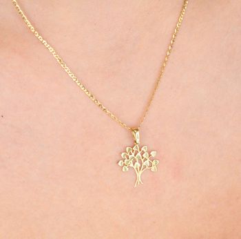 Złota zawieszka drzewko szczęścia z żółtego złota próby 585. Długość 2,2 cm, waga 0,99 g. Symbol pomyślności i harmonii – idealny prezent na każdą okazję (7).JPG