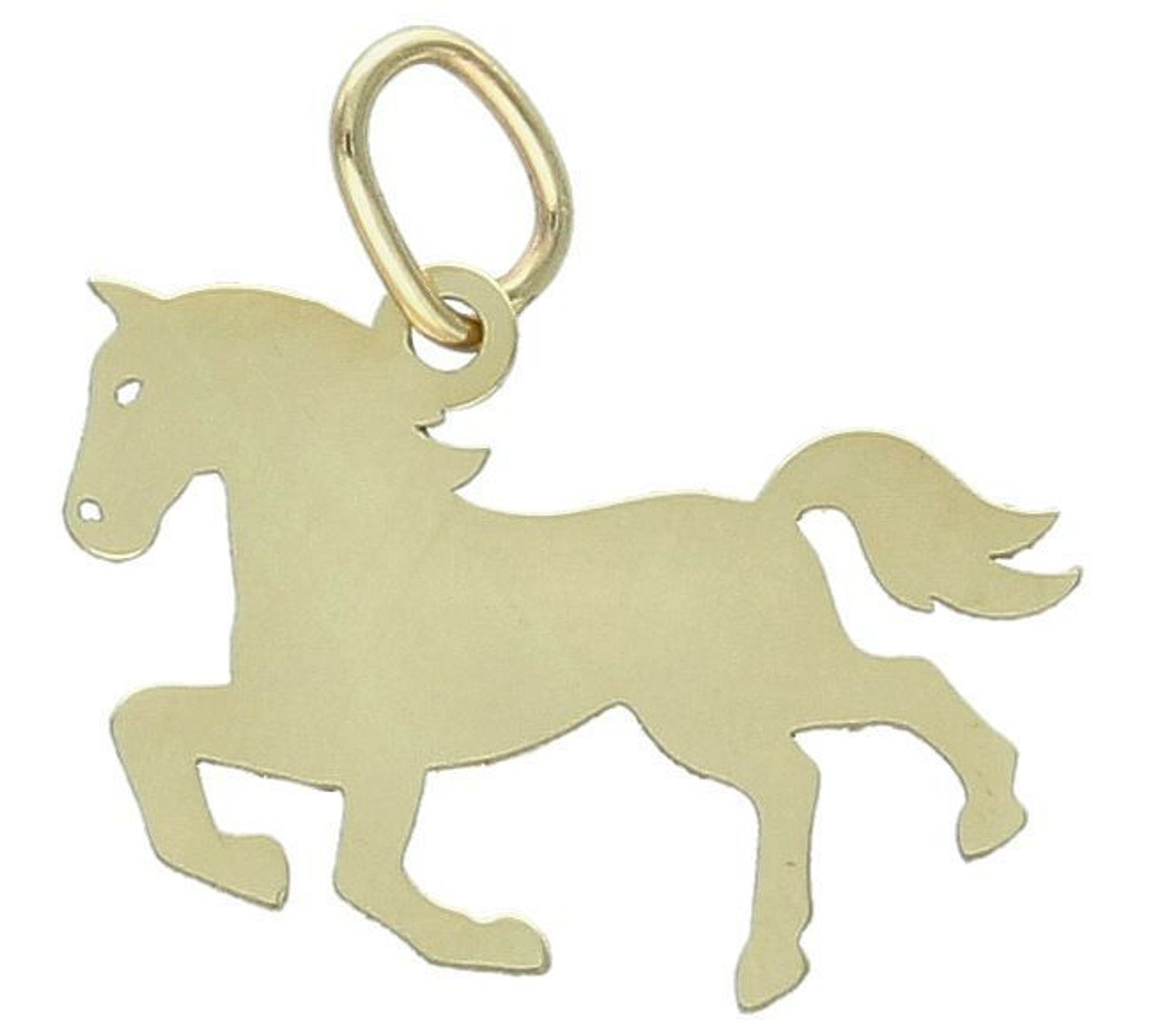 Stylowa zawieszka złota próby 585, model DIA-ZAW-13686-585 w kształcie konia. Wymiary 1,8 x 1,5 cm, waga 0,54 g. Idealna na prezent lub do codziennego noszenia.1.jpg