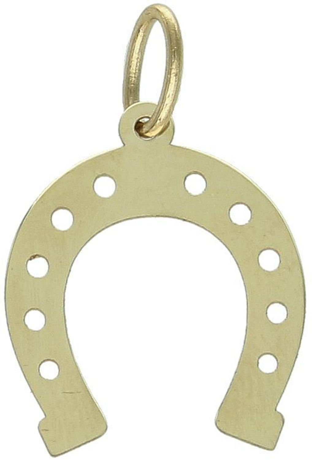 Stylowa zawieszka damska złota próby 585, model DIA-ZAW-13689-585 w kształcie podkowy. Długość z oczkiem 2,1 cm, szerokość 1,5 cm, waga 0,53 g. Idealna na prezent lub do codziennego noszenia.1.jpg
