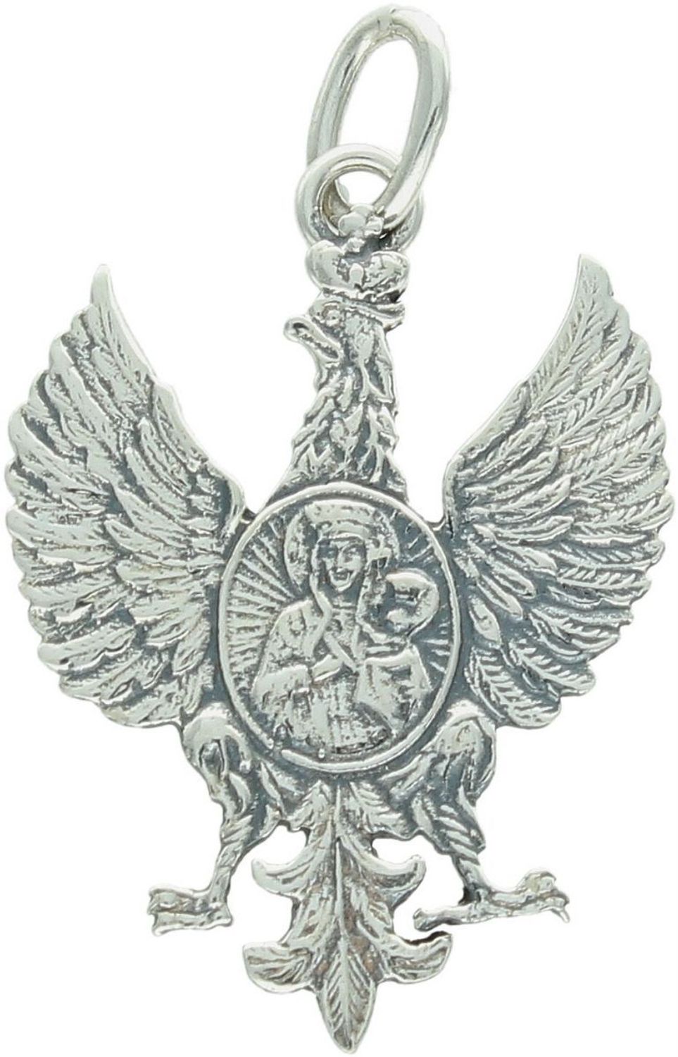 Damska srebrna zawieszka orzeł z Matką Boską 925 DIA-ZAW-13808-925.jpg