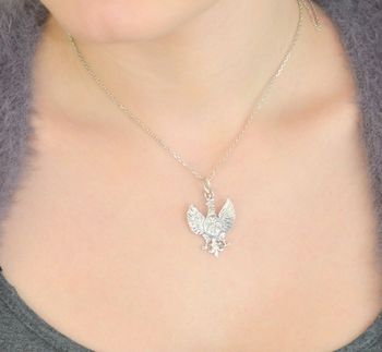 Damska srebrna zawieszka próby 925 z orłem i wizerunkiem Matki Boskiej. Elegancka i symboliczna biżuteria na co dzień i wyjątkowe okazje (2).JPG