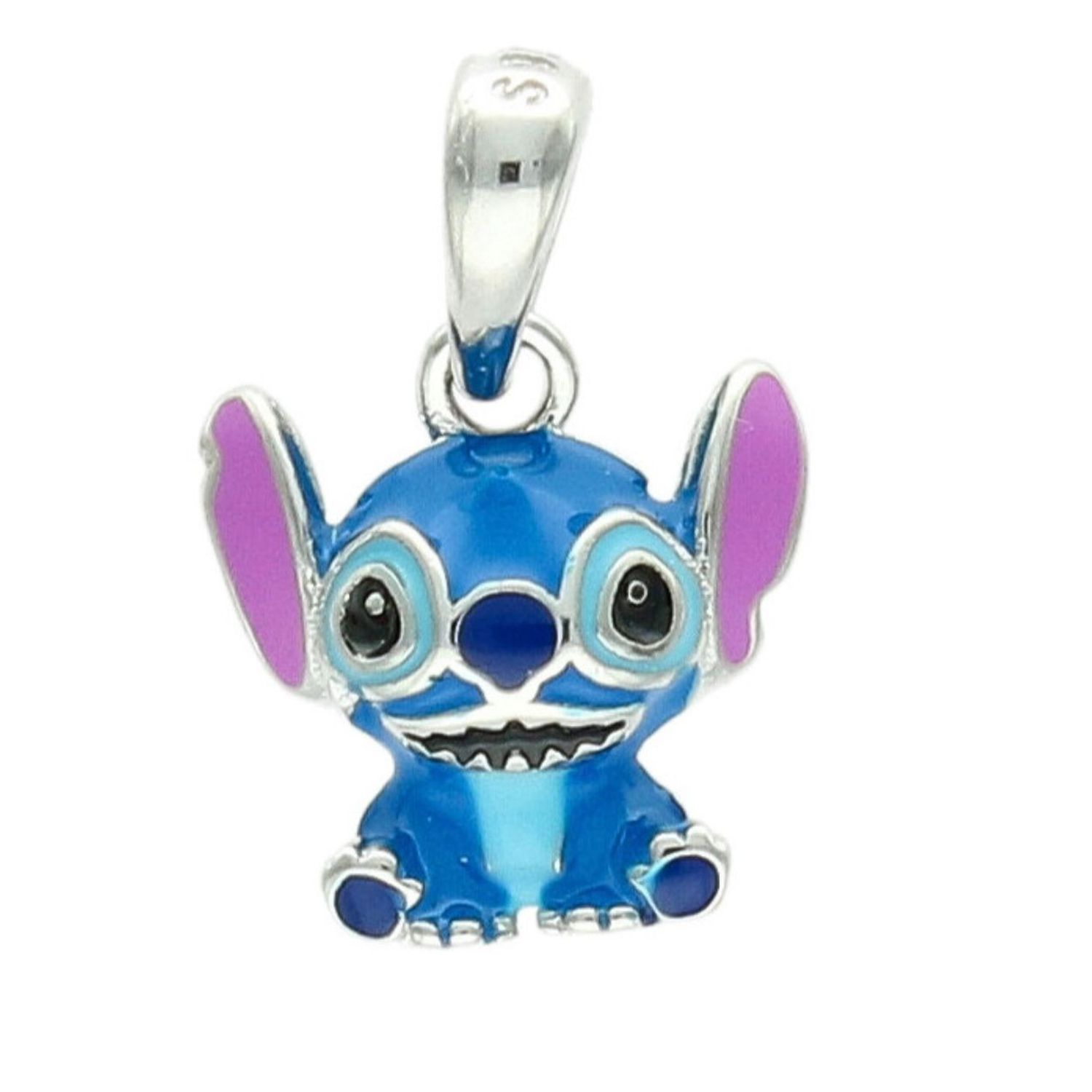 Kolczyki dziecięce srebrne Stich emalia 925 – DIA-KLC-13872--925  Biżuteria dla dziewczynek ....jpg