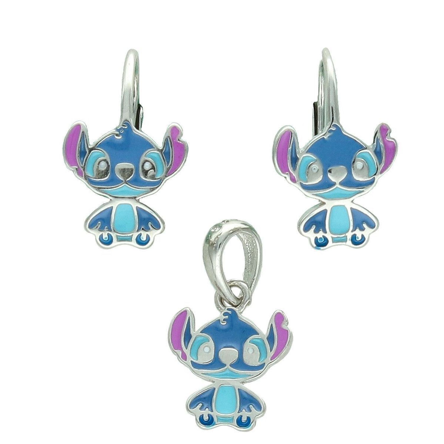 Zawieszka srebrna dziecięca Stitch emalia 925 – DIA-ZAW-13874--925  Biżuteria dla dziewczynek.jpg
