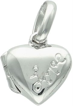 Zawieszka srebrna próby 925 w kształcie małego, otwieranego serduszka z napisem LOVE. Model DIA-ZAW-13901-925, długość z oczkiem 1,5 cm, szerokość 1,0 cm, waga 1,10 g. Delikatny i romantyczny 2.jpg