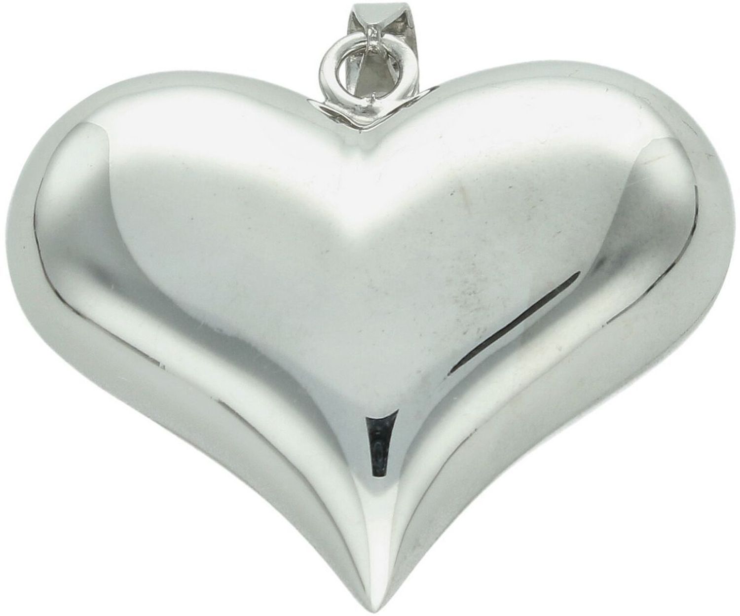 Zawieszka srebrna próby 925 w kształcie dużego, wypukłego serca. Model DIA-ZAW-13913-925, długość z oczkiem 4,0 cm, szerokość 4,0 cm, waga 9,90 g. Elegancki i efektowny dodatek do łańcuszka11.jpg