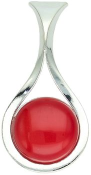 Łezka zawieszka damska srebrna 925 DIA-ZAW-13993-925 zdobiona okrągłym koralem. Wymiary 4,5 × 2,0 cm, waga 6,00 g. Elegancka i efektowna.1.jpg