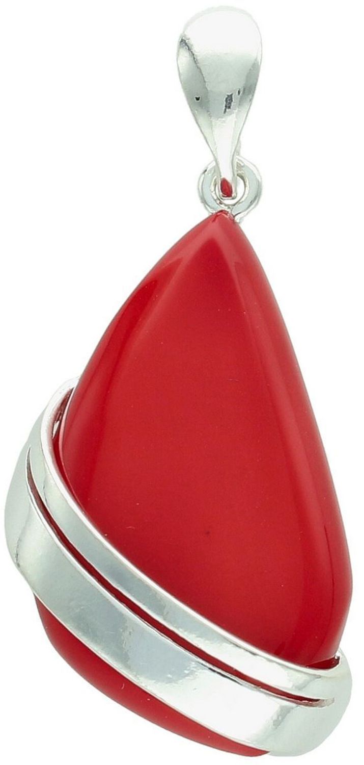 Łezka zawieszka damska srebrna 925 DIA-ZAW-13994-925 zdobiona koralem. Wymiary 6,0 × 2,1 cm, waga 9,00 g. Elegancka i efektowna biżuteria.1.jpg