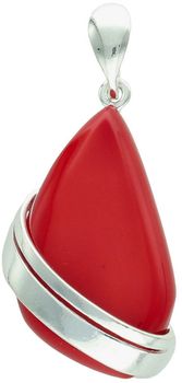 Łezka zawieszka damska srebrna 925 DIA-ZAW-13994-925 zdobiona koralem. Wymiary 6,0 × 2,1 cm, waga 9,00 g. Elegancka i efektowna biżuteria.1.jpg