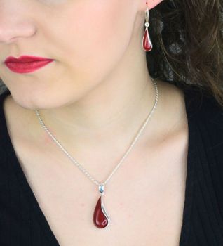 Zawieszka srebrna 925 z koralem – łezka  DIA-ZAW-13995-925  Elegancka biżuteria damska (1).jpg