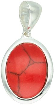 Srebrna zawieszka damska 925 z koralem – owalna, klasyczna.jpg