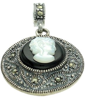 Srebrna zawieszka 925 Kamea vintage Ag.jpg