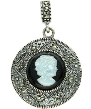 Srebrna zawieszka 925 Kamea vintage.jpg