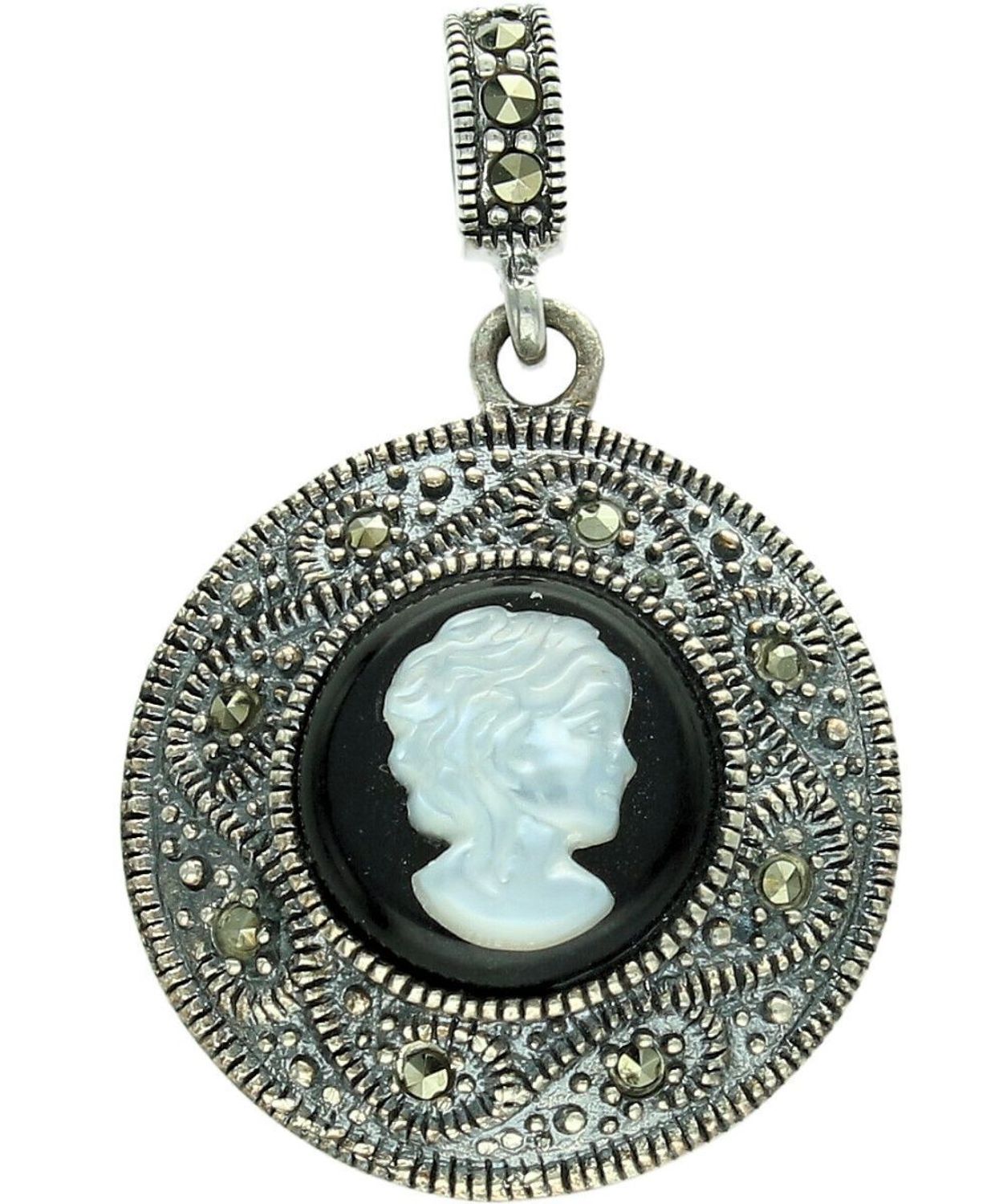 Srebrna zawieszka 925 Kamea vintage.jpg