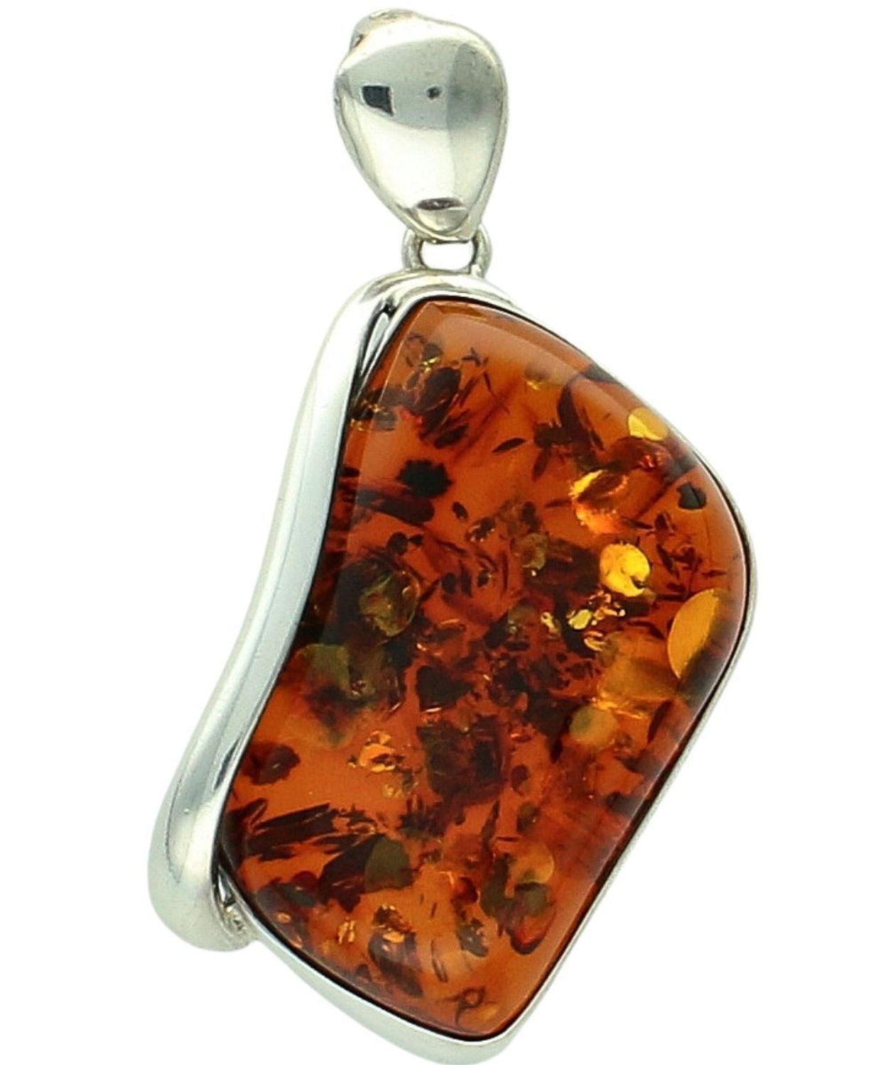 Zawieszka Srebrna 925 z Ciemnym Bursztynem Ag.jpg