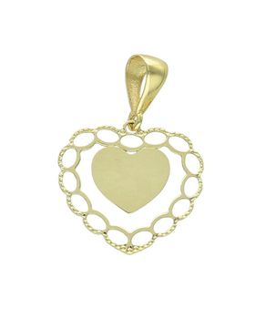 Złota zawieszka serce 375 – podwójne serce, delikatna obwódka.jpg