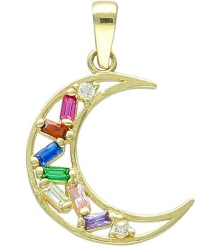 Złota zawieszka księżyc z kolorowymi cyrkoniami 375 – elegancki blask i wyjątkowy styl Au.jpg