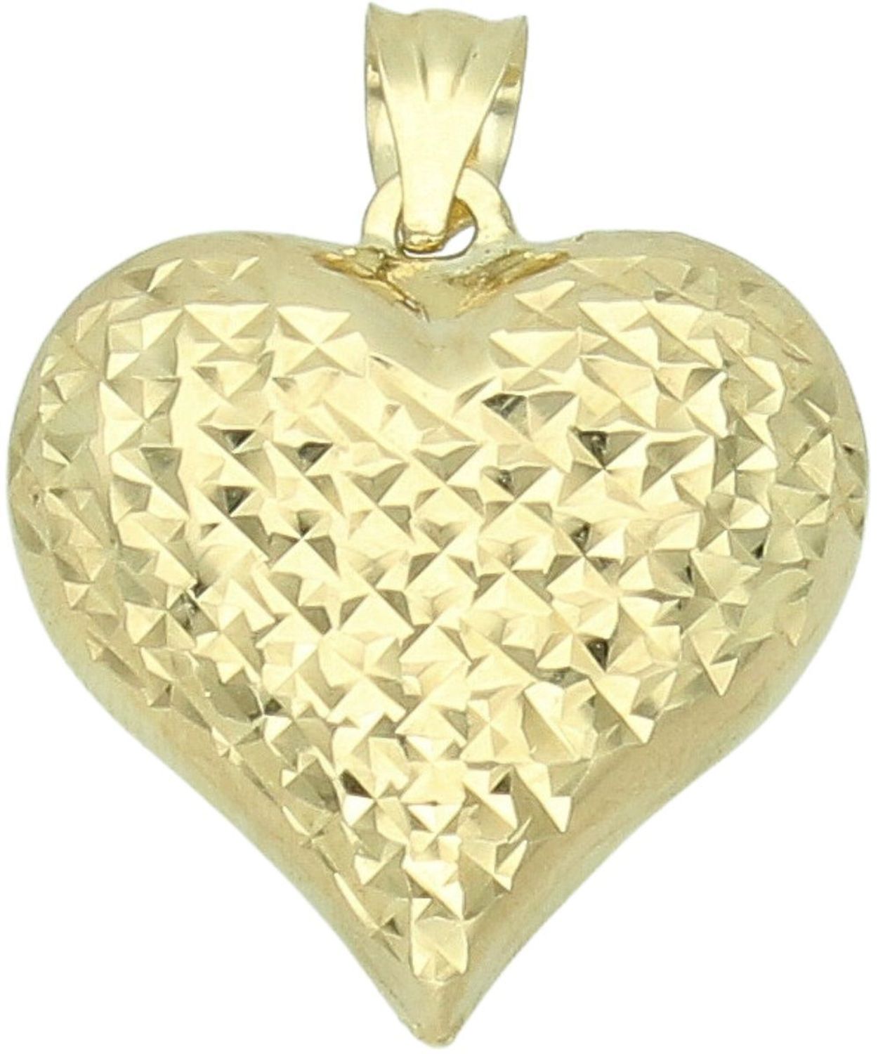Złota zawieszka wypukłe serce 375 – tłoczony wzór, efektowny połysk Au.jpg