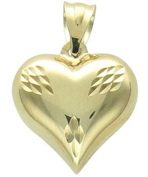Złota zawieszka wypukłe serce 375 – grawerowany wzór, elegancki połysk.jpg
