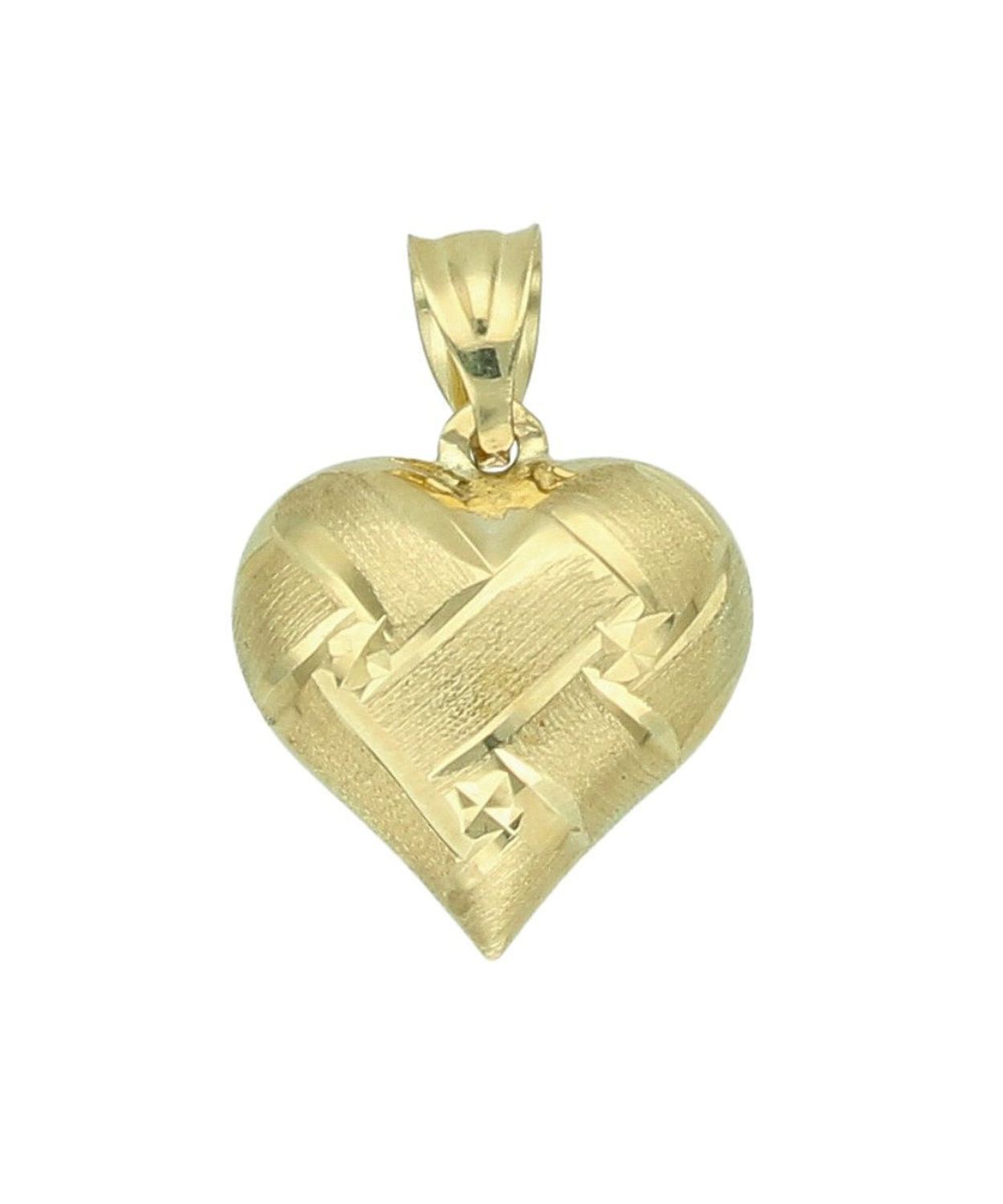 Złota zawieszka wypukłe serce 375 – zdobione wzorem, elegancki połysk.jpg