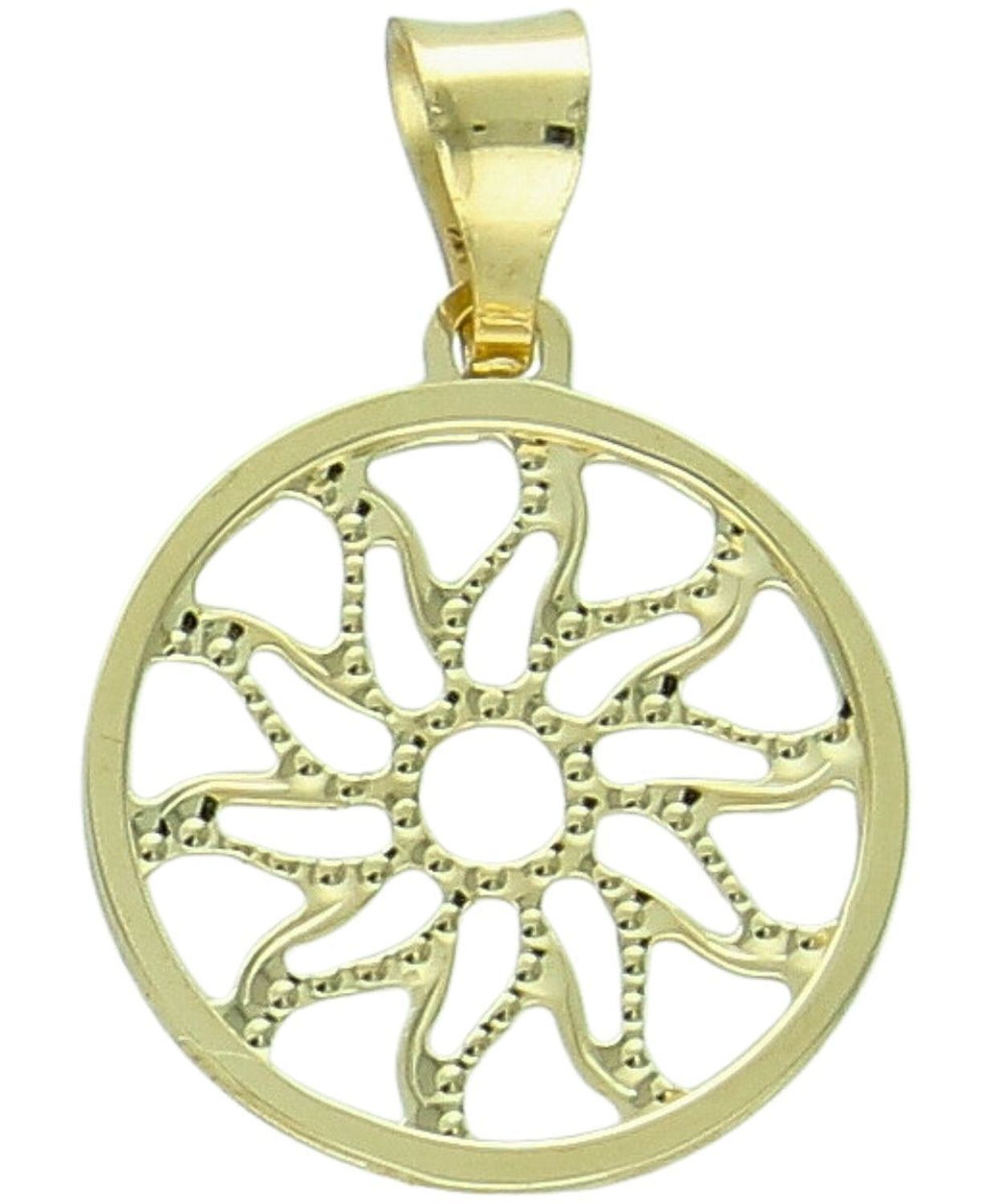 Złota zawieszka słońce 375 – grawerowana, połyskująca zawieszka na prezent.jpg