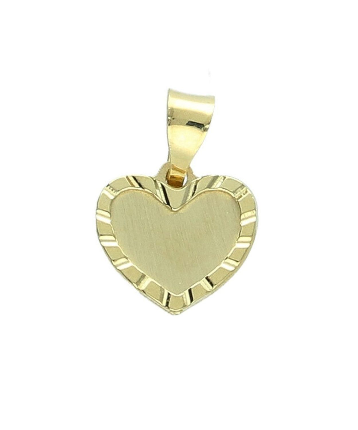 Złota zawieszka serce 375 – gładkie, matowe wnętrze, grawerowany brzeg.jpg