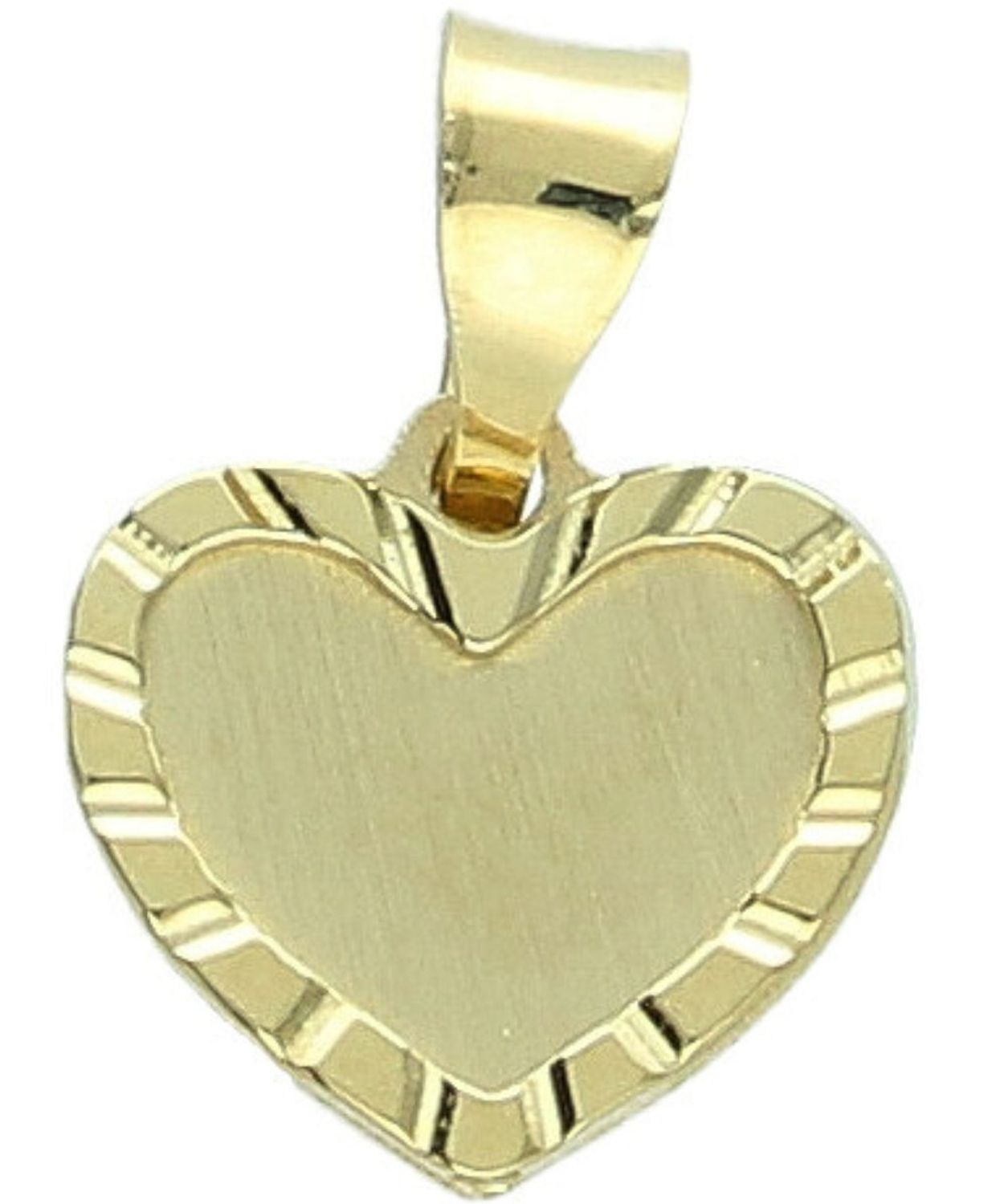 Złota zawieszka serce 375 – gładkie, matowe wnętrze, grawerowany brzeg.jpg