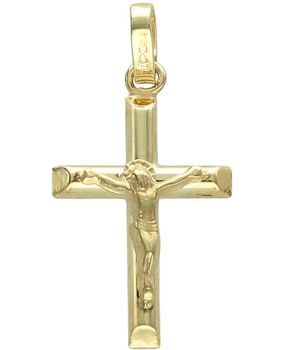 Złota zawieszka krzyżyk z wizerunkiem Jezusa 375.jpg