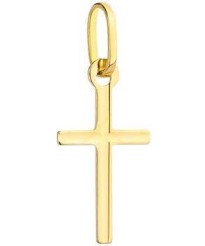 Złoty krzyżyk 375 żółte złoto – delikatna zawieszka religijna na chrzest komunię bierzmowanie.jpg