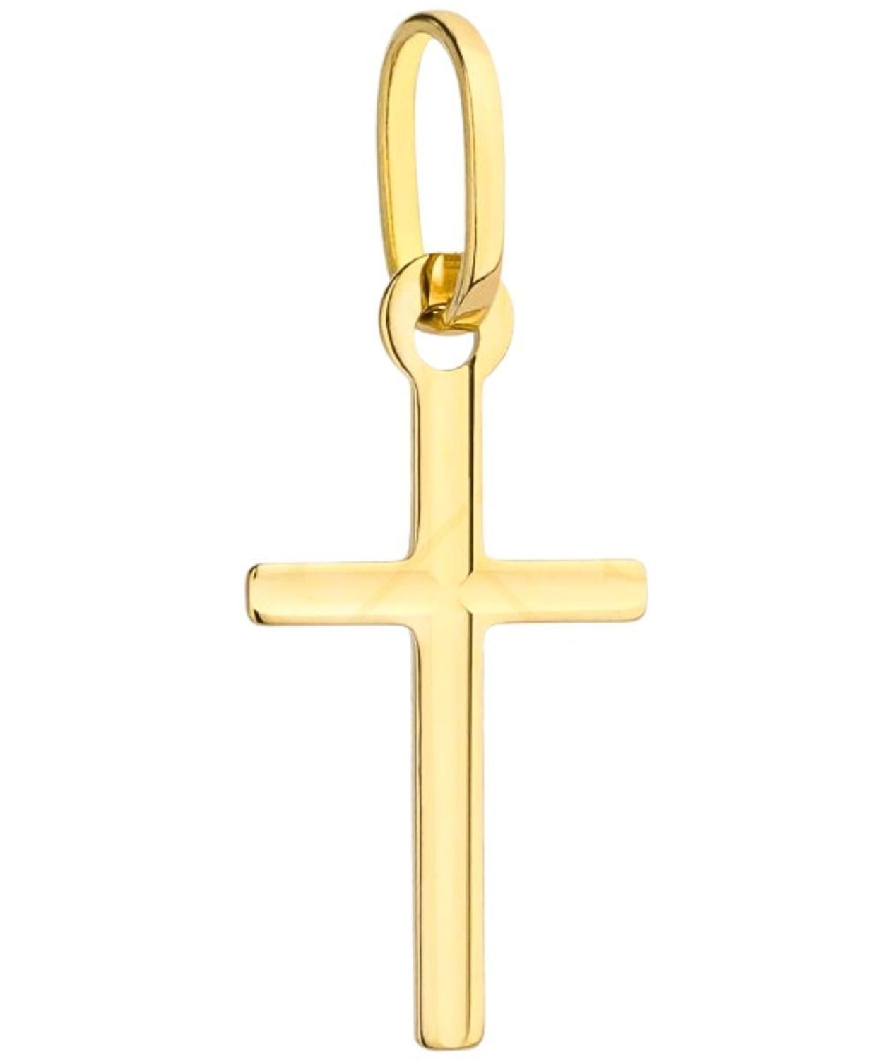 Złoty krzyżyk 375 żółte złoto – delikatna zawieszka religijna na chrzest komunię bierzmowanie.jpg