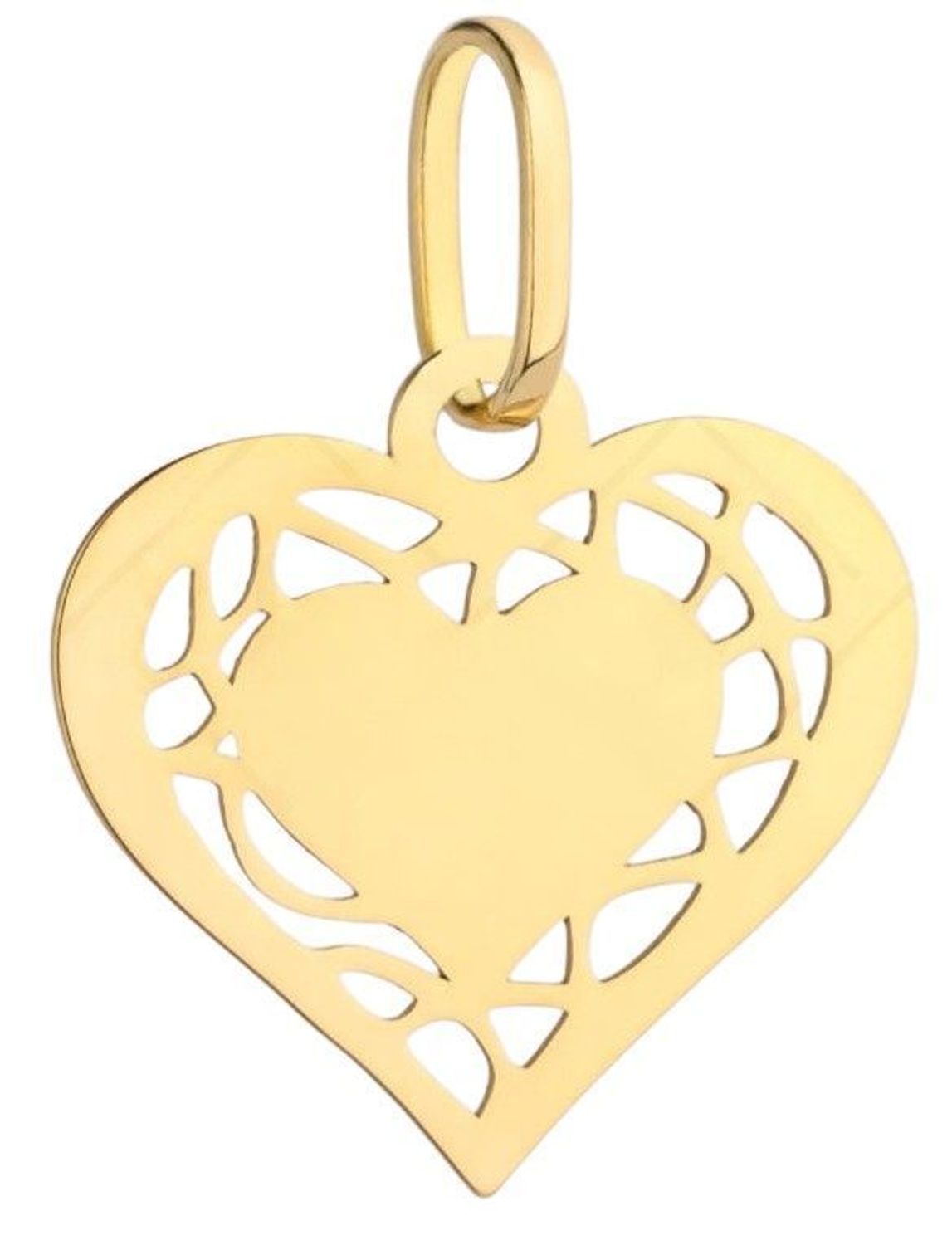 Złota zawieszka serce ażurowe z gładkim sercem 585 – 0,50 g.jpg