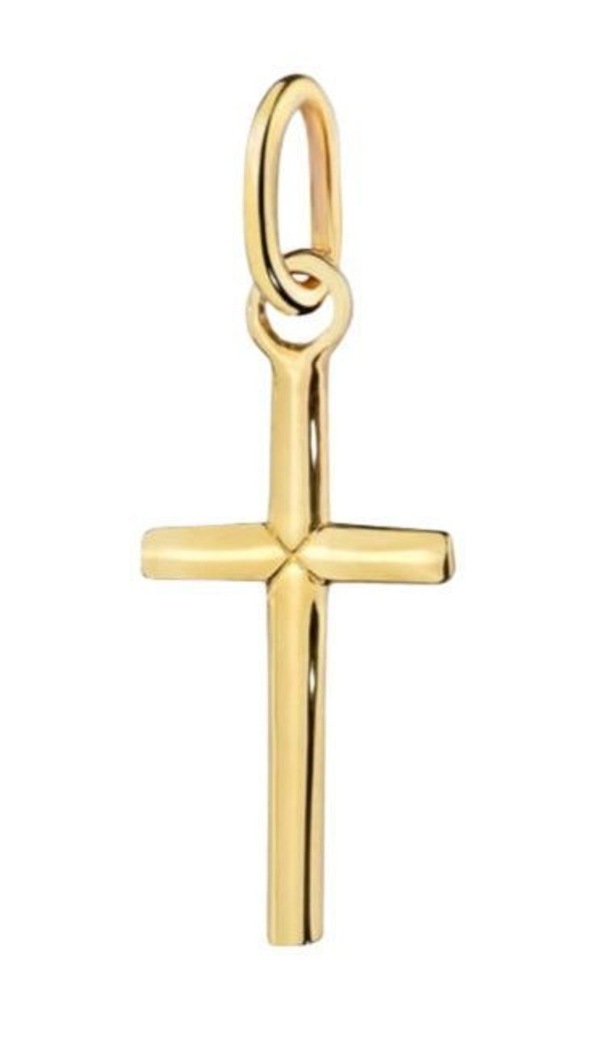Złoty krzyżyk klasyczny gładki 585 – mała zawieszka 0,31 g.jpg