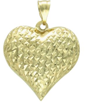 Złota Zawieszka Serce Diamentowane 375 Wypukłe Serduszko 1,57 g (1).jpg