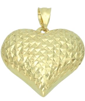 Złota Zawieszka Serce Diamentowane 375 Wypukłe Serduszko 1,57 g (2).jpg