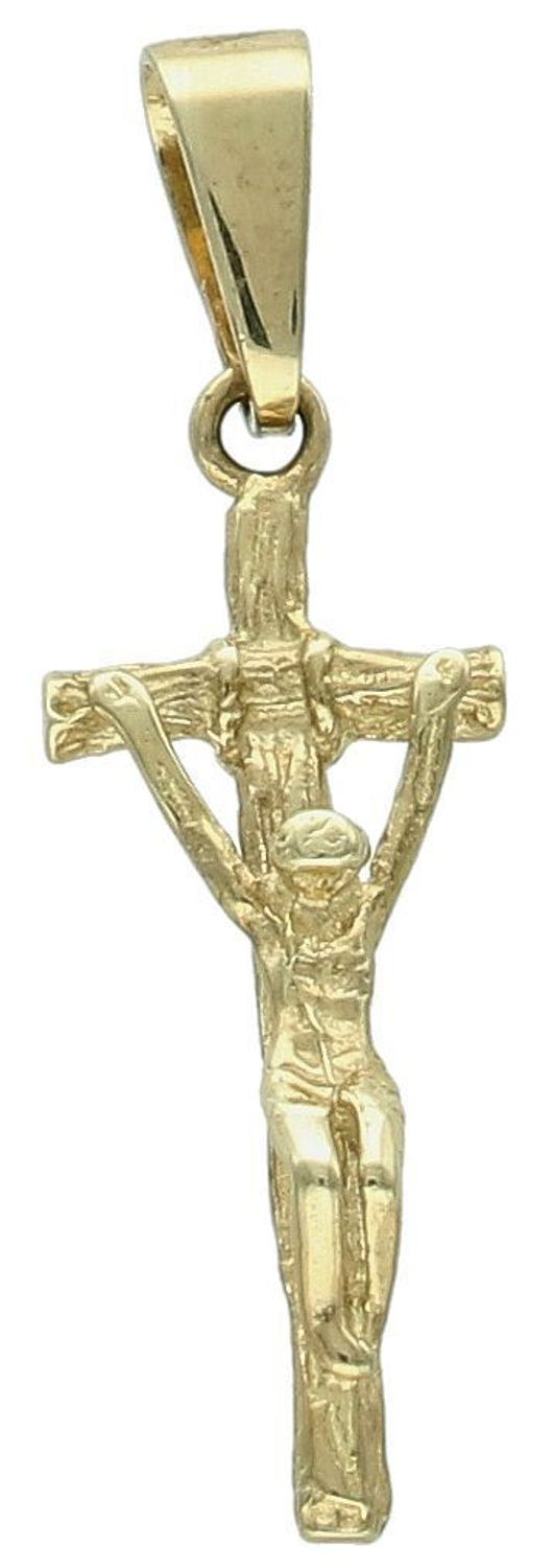 Złota zawieszka krzyżyk z wizerunkiem Jezusa próba 333, DIA-ZAW-1481-333. Biżuteria została wykonana z największą starannością i dbałością o każdy detal i szczegół. Do krzyżyka można dobrać 1.jpg